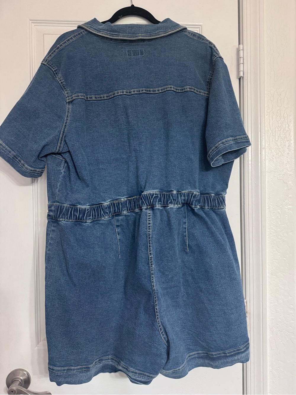 Ava & Viv Blue Denim Mini Shirt Dress - Picture 6 of 7